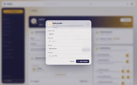 The Edit profile dialog