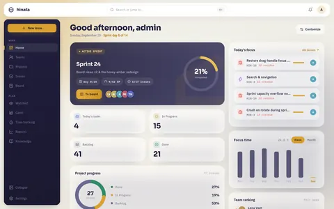 Hinata dashboard