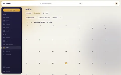The month in the calendar