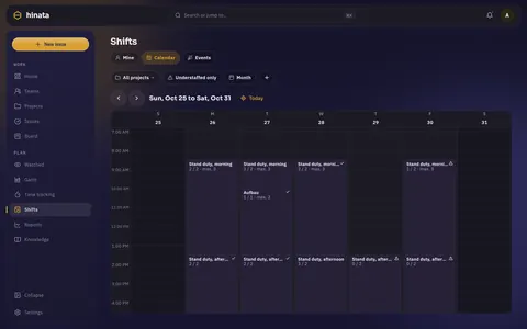 The week in the calendar