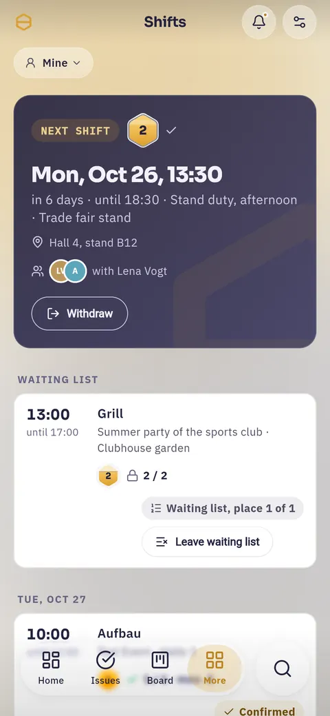 My shifts on a phone