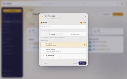Step two of Add members