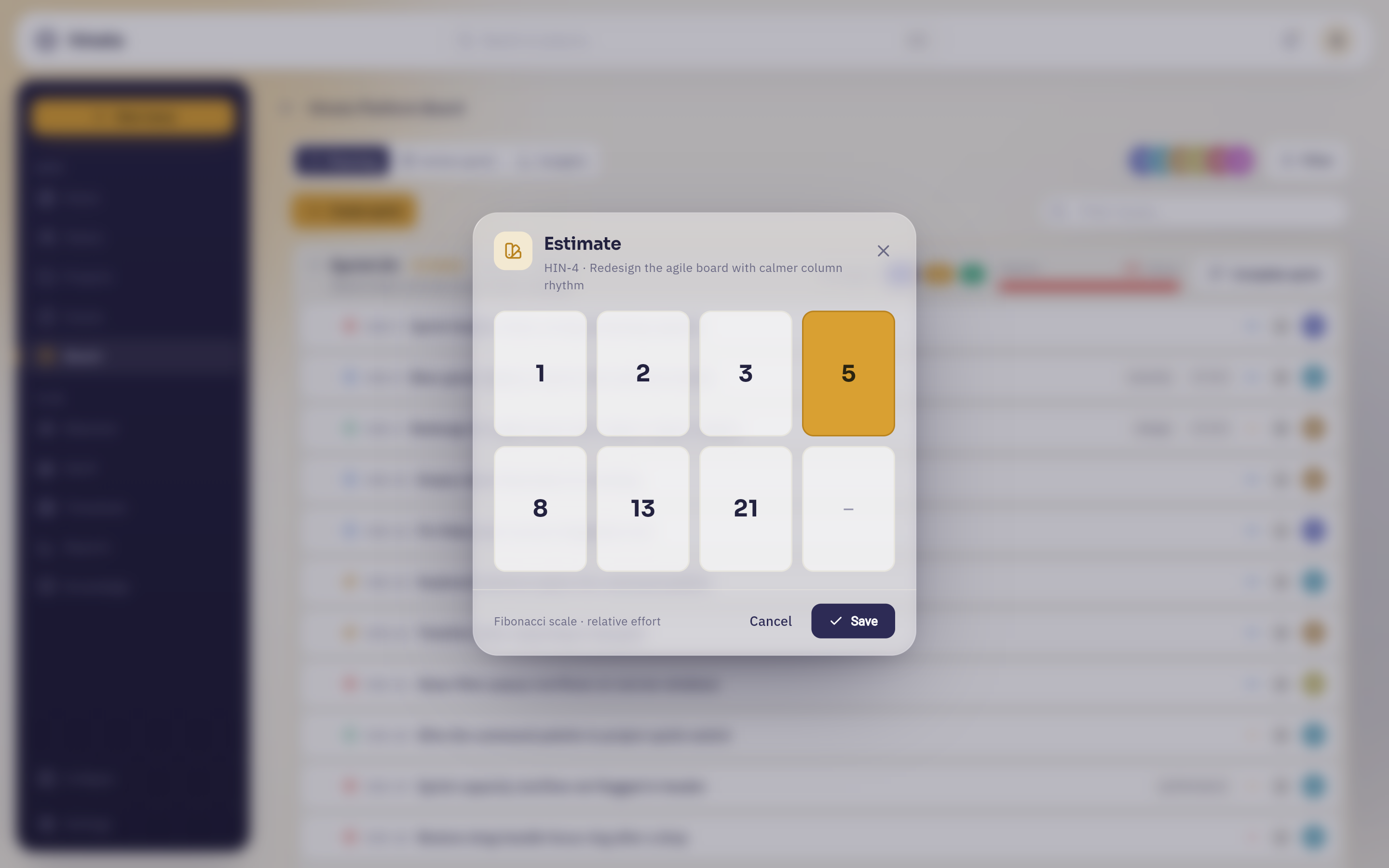 The estimate picker