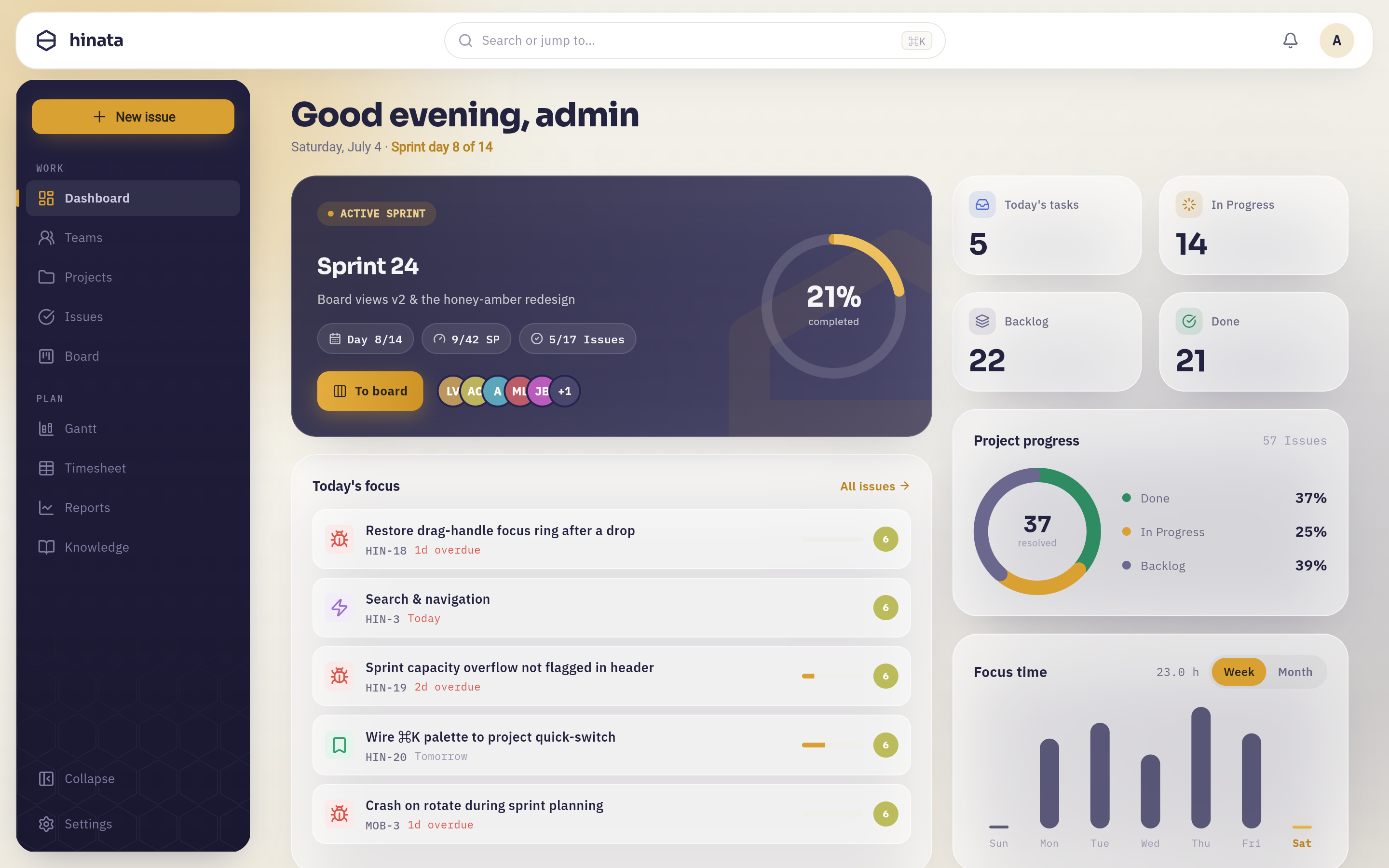 Hinata dashboard
