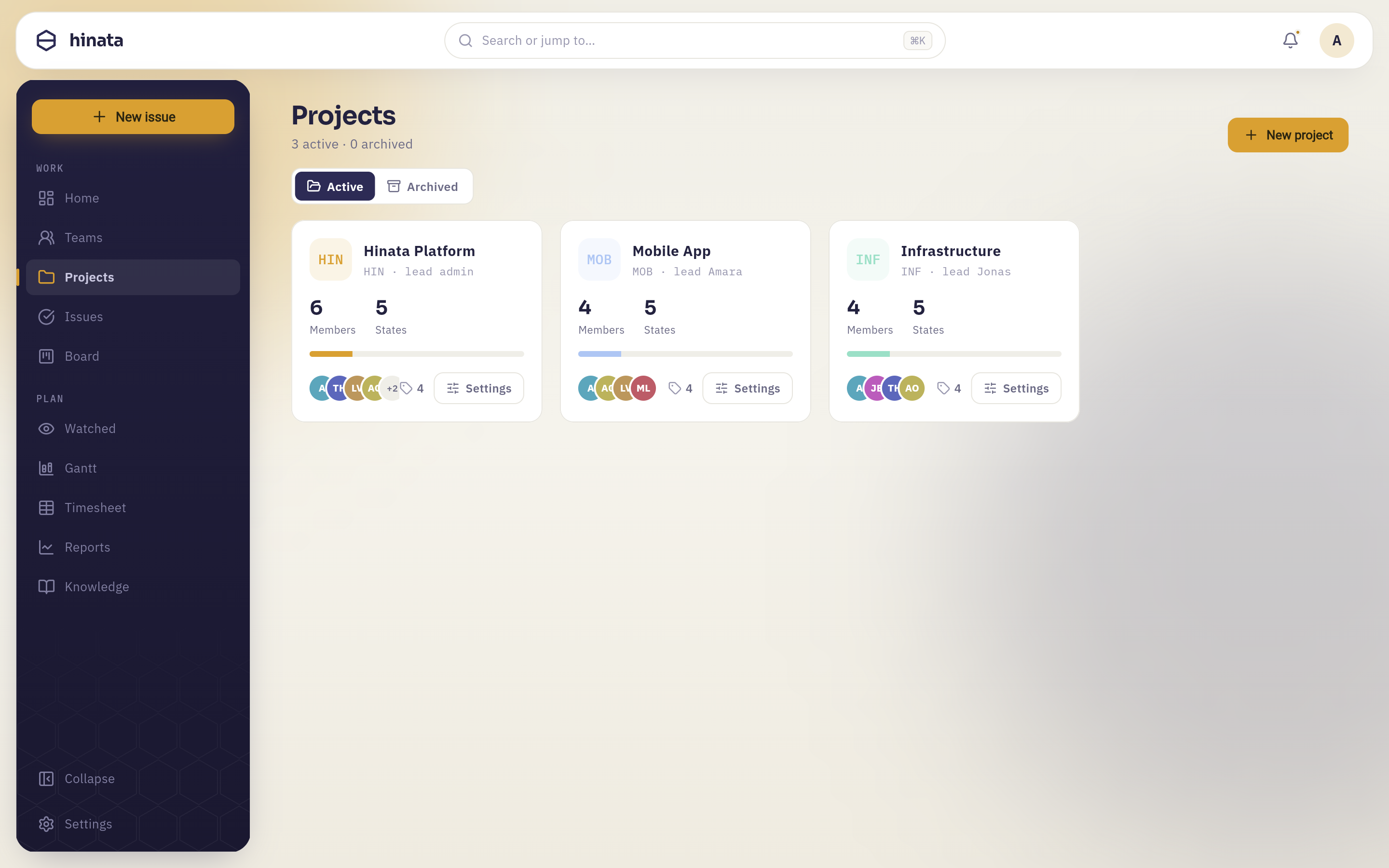 The Projects overview